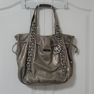 MICHAEL KORS metallic gold purse